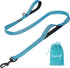 Dog Leash with 2 Comfortable Soft Padded Handles Reflective Heavy Duty Pet Dog Walking Leashes 5FT Blue Durable Dog Training Lead & Traffic Handle...