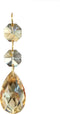 HUESEW Teardrop Pendants Chandelier Crystal Prisms Glass Pendants Beads, Pack of 10 (Champagne)...