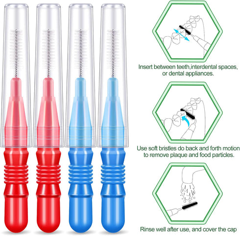 350 Pieces Interdental Brush Tooth Floss Tooth Cleaning Tool Toothpick Dental Tooth Flossing Head Oral Dental Flosser Teeth Soft Dental Picks Refi...