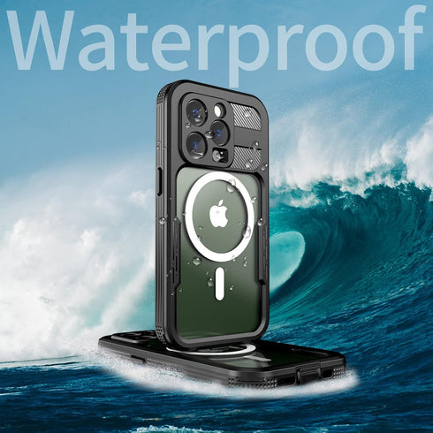for iPhone 14 Pro Case Waterproof, Built-in Screen Protector Full-Body Rugged Sealed Cover Shockproof Dustproof Waterproof Case for iPhone 14 Pro ...