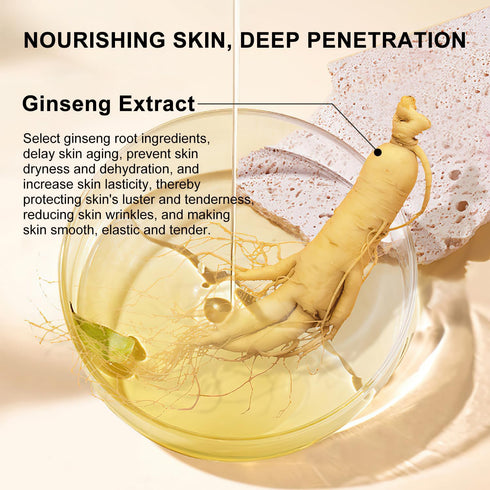 Ginseng Extract Liquid,Ginseng Extract Anti-Wrinkle Original Serum Oil,Korean Red Ginseng Polypeptide Anti Aging Essence,Ginseng Moisturizer,Reduc...