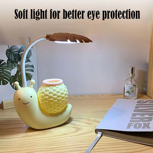 Cute Desk Lamp,Childrens Led Night Light, Portable Foldable Rechargeable Animal Table Lamp for Kids Students Desk with Lights (Blue)...
