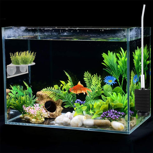 2Pack Aquarium Shelf,Transparent Acrylic Ledge Plants Holder for Substrate and Live Plants,with Strong Suction Cups for Fish Tank Multi-layer Deco...