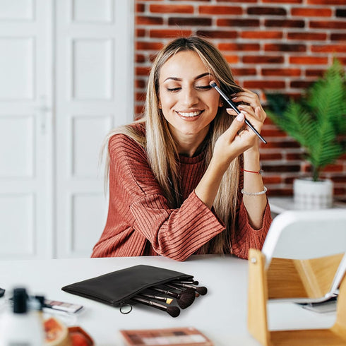 Mesh pouch,Mesh Cosmetic Bag Portable Makeup Pouch Travel Toiletry Bag for Makeup Organizer Home Office Travel Accessories,6 Pieces Mesh Makeup Ba...