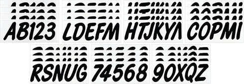 Hardline Products Series 400 Factory Matched 3-Inch Boat & PWC Registration Number Kit, Solid Black - BLK400EC...
