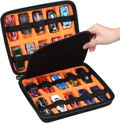 Mchoi Shockproof Carrying Case for Hot Wheels 20 Cars, Toy Car Organizer for Your Matchbox Cars Storage, Case Only...