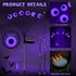 Brizled Solar Halloween Lights, 2 Pack Total 12 LED Halloween Eyeball Lights, 2 Modes Outdoor Halloween Lights, Purple Swaying Firefly Lights, Hal...