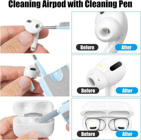 Laptop Screen Keyboard Cleaner Kit for Airpods iPhone, walrfid Electronic Phone Cleaning Spray Brush Tool for iPad, Phone, Computer, MacBook, Earb...