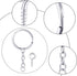 250 Pieces Keychain Rings Including 35 Pieces Keychain Rings and Jump Rings and 180 Pieces Screw Eye Pins for Jewelry Making (Silver,30 mm)...