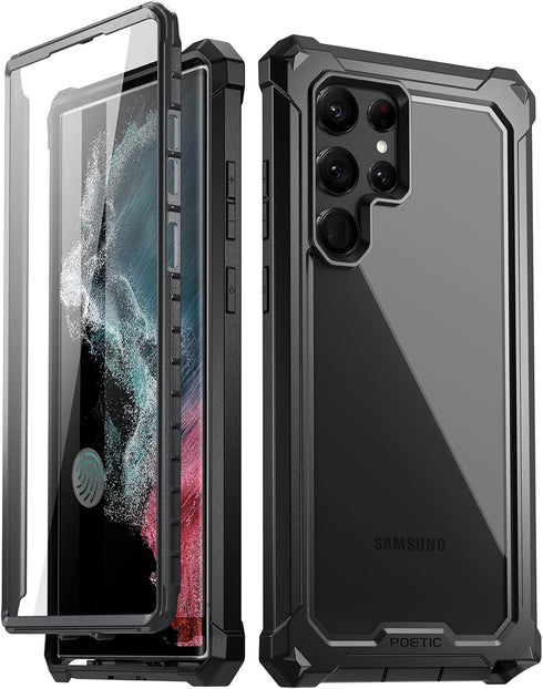 Poetic Guardian Case Compatible with Galaxy S22 Ultra 5G 6.8 inch, Built-in Screen Protector Work with Fingerprint ID, Full Body Hybrid Shockproof...