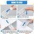 3 Pack Paper Clam Portable Handheld Paper Clip Dispenser 30 Sheet Capacity with 50 Pcs Reusable Colorful and 124 Pcs Silver Clips Fast Paper Clipp...