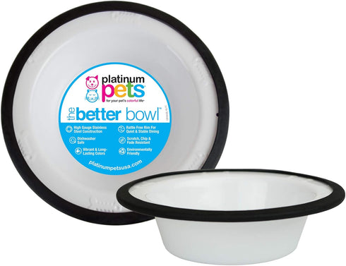 Platinum Pets Switchin Stainless Steel Cat/Dog Bowl, Pearl White, Small...