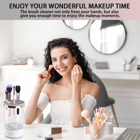 Makeup Brush Cleaner Machine,Electric Makeup Brush Cleaner,Automatic Makeup Brush Cleaner,Make up Cleaner Machine,Brushly Pro Cosmetic Brush Clean...