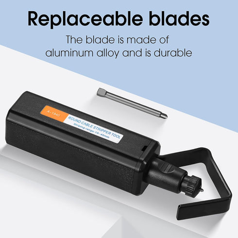 A-1940 circular optical cable stripping knife for 19-40mm cable stripper Fiber optic sheath stripper Vertical and horizontal With 1 spare blade fo...