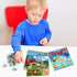 Wooden Puzzles Toys for Kids Ages 3-5, Set of 3 Packs with 36-Piece Wood Jigsaw Puzzles, Dinosaur, Farm and Ocean Theme. Ideal Gifts for Boys and ...