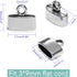 Flat Leather Cord End Caps 50 pcs Round Tassel End Caps Barrel End Caps Bracelet Making Supplies Leather Bracelet Making Kit Silver Cord End Cap K...