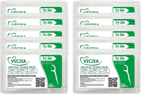 Tooth Floss Picks Unflavored Dental Floss for Tooth Picks Flossers,500 Count Floss Sticks for car,Home Tooth Pick Small Portable Floss Dispenser...