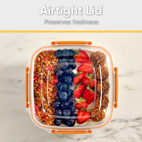 Superio Brand Food Storage Container, 80 oz, Orange...