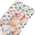 Baby Diaper Changing Pad, 21 5/8" x 31.5" Waterproof Changing Pad Liners - Reusable Soft and Absorbent Portable Changing Mat(Grey Dinosaur1PCS)...