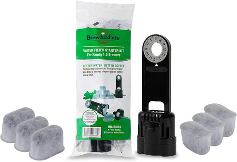 Water Filter for Keurig 1.0 Coffee makers. Starter Kit: 6 filters & 1 Filter Holder. Replacement Water Filter Cartridges Kit Compatible with Class...