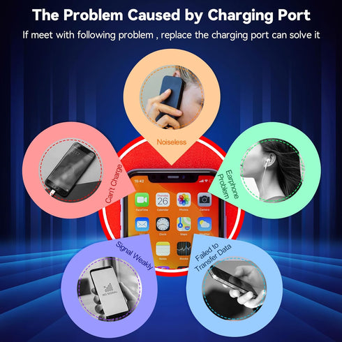 for iPhone 13 Pro Charging Port Flex Cable Replacement for iPhone 13 Pro Replacement Charging Port USB Charger 13 Pro Dock Connector Board with To...