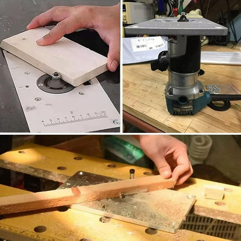Router Trimmer Woodworking Wood, Aluminium Alloy Router Table Insert Plate Tool, Routers Bench Trimming for Woodworking...