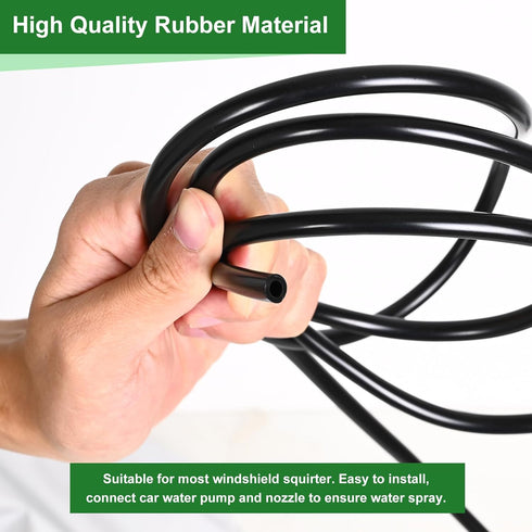 Premium Windshield Washer Hose Kit, 4 Meters/157.5 Inches with 12Pcs Hose Connectors for Car Windshield Washer Nozzle Installation...