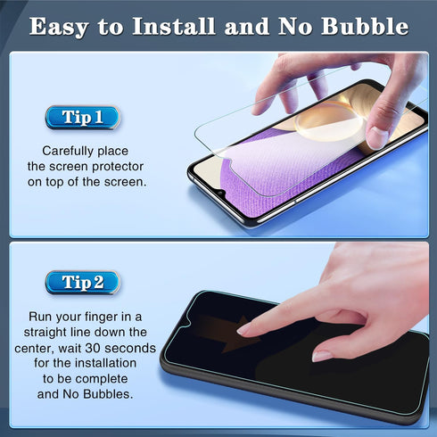 [3-Pack Screen Protector for Samsung Galaxy A32 5G / M12 Tempered Glass, 9H Hardness, Bubble Free, Easy to Install......