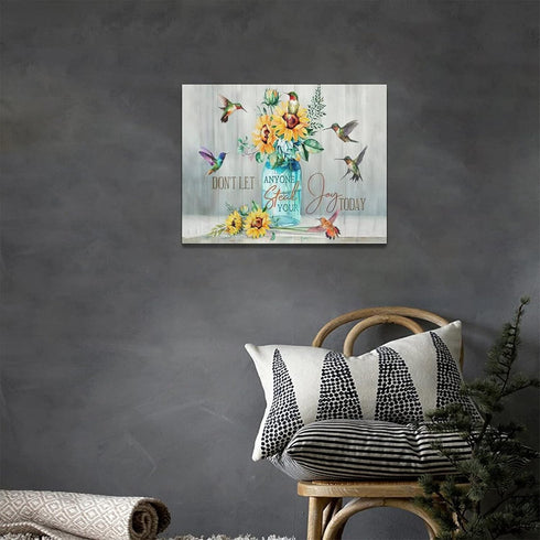Bulldog Leather Works Abstract Hummingbird Sunflower Wall Art Canvas Inspirational Quotes Poster Farmhouse Flowers Artwork Modern Home Decorations...