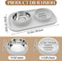 BNOSDM Slow Feeder Dog Cat Bowls, Stainless Steel with Silicone Mat Dog Food and Water Bowls Set, Pet Feeder to Slow Down Eating for Cats, Small D...