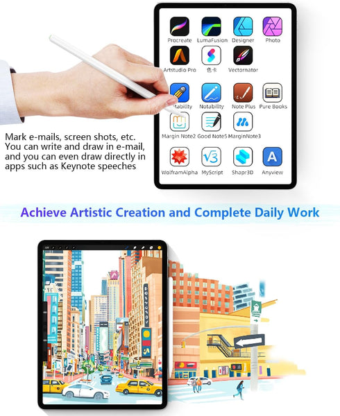 Stylus Pen for iPad with Magnetic Wireless Charging, Same as Apple Pencil, iPad Pencil 2nd Generation Compatible with iPad Pro 11 in 1/2/3/4, iPad...