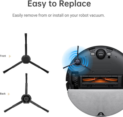dreame Side Brush Compatible with L10 Pro/D9 Pro/D9 Max/D10s Pro/D10s Plus Robot Vacuum, Robot Vacuum Replacement Side Brush for Cleaning Floors/C...