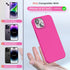 TOCOL 5 in 1 for iPhone 14 Case, with 2 Pack Screen Protector + 2 Pack Camera Lens Protector, Liquid Silicone Phone Case for iPhone 14, Hot Pink.....