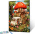Tucocoo Magic Mushroom Paint by Numbers Forest House DIY Acrylic Painting Kit for Kids Adults Beginner DIY Acrylic Paint by Number Kits On Canvas ...