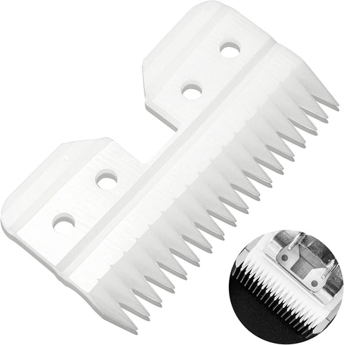 4pcs Oster Fast Feed Clipper Ceramic Blade - Pet Dog Cat Grooming Clipper Replacement Blades, for A5 Trimmer Series, for Andis 18 Teeth Detachable...