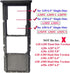 Galaxy A20 A30 A50 Single Sim Card Tray Holder (Plastic, Black)...