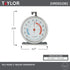 Taylor 5924 Large Dial Kitchen Refrigerator and Freezer Analog Thermometer, 3-Inch Dial, Easy to Read, Silver Finish, Accurate Temperature Monitor...