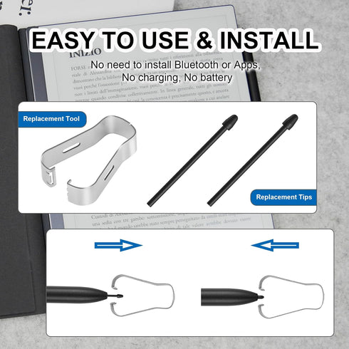 EMR Stylus for Remarkable 2 Pen - Replacement Pens Compatible with Remarkable 2 Tablet/Remarkable/Wacom/SuperNote Device, Palm Rejection, 4096 Pre...