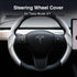 for Tesla Steering Wheel Cover Fluffy Wheel Cover for Model 3/Y Suede Steering Wheel Wrap Protector Comfortable Grip for Tesla White Accessories f...