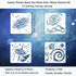 Sun Moon Stars Stencils Set (16 Designs, 6x6 in) | 16pcs Reusable Outer Space Stencils | Astronaut Universe Galaxy Planets Theme Drawing Templates...