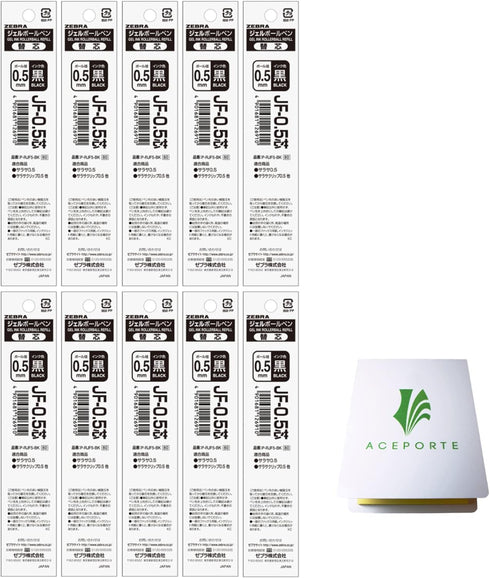 Zebra SARASA 0.5mm Black Ink 10 Refills (RJF5-BK), High Speed Dry Ink Technology with Original Sticky Notes...