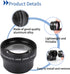 2X Telephoto Lens, Magnification HD Converter Lens for 37mm Mount Camera, Doubles Camera Zoom Default...