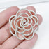 Sparkling Crystal Cut Rose Flower Pave Crystal Camellia Boutonniere Pin Brooch Corsage Blooming Heart Shaped Floral Jewelry for Women...
