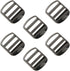 6PCS Metal Ladder Lock Buckle Slider for School Bags Backpack Straps Webbing, Nickel Color Zinc Alloy Bag Webbing Adjuster Fastener...
