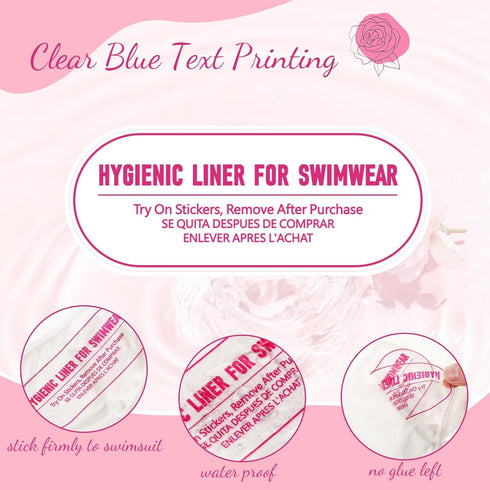 50 Pcs Try On Stickers for Swimwear Adhesive Protective Hygiene Liners Strips for Swimwear Swimsuit Bikini...