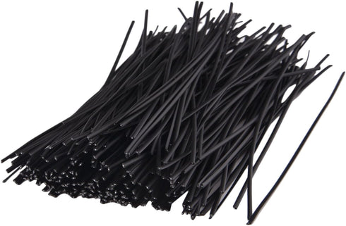 250 Piece Metallic Twist Cable Cord Wire Ties Reusable Fastening (6 Inch, Black)...