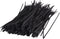 250 Piece Metallic Twist Cable Cord Wire Ties Reusable Fastening (6 Inch, Black)...