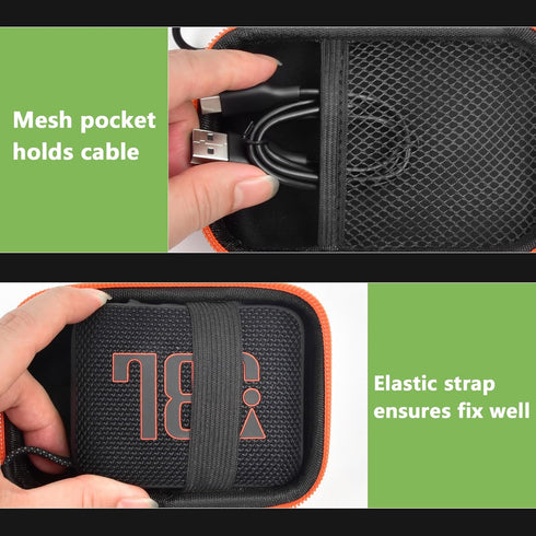 Carrying Case Compatible with JBL Go 4 - Portable Bluetooth Speaker Box Pro Sound, Also for Go 3/Go3 Eco/Go2 Waterproof Mini Wireless Speakers - C...