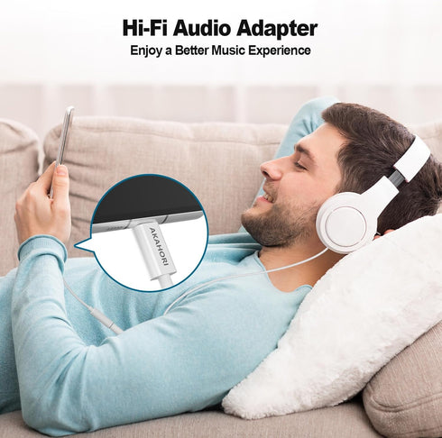 USB-C to 3.5 mm Headphone Jack Adapter-Type C Aux Audio Adapter Compatible with iPhone 15/15 Pro/ 15Pro Max and Other USB c Device Like sam-Sung H...