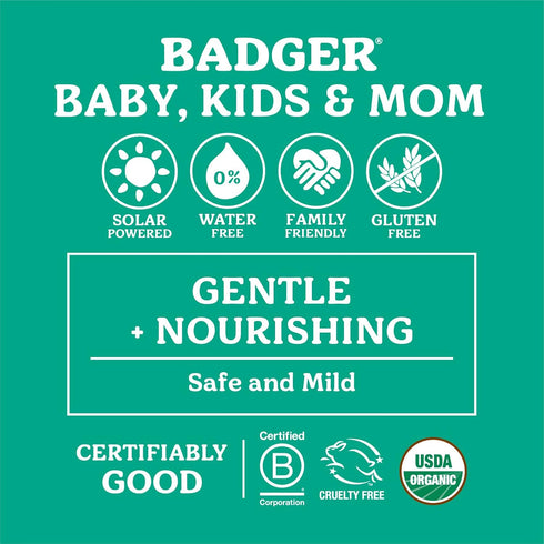 Badger Baby Balm w Chamomile Calendula, All Organic Baby Moisturizer for Cradle Cap Diaper Rash, Soothing Nourishing Gentle Baby Skin Care, Concen...